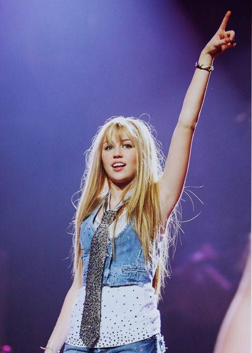 Hannah Montana, concert, blonde singer, SD Phone Wallpaper