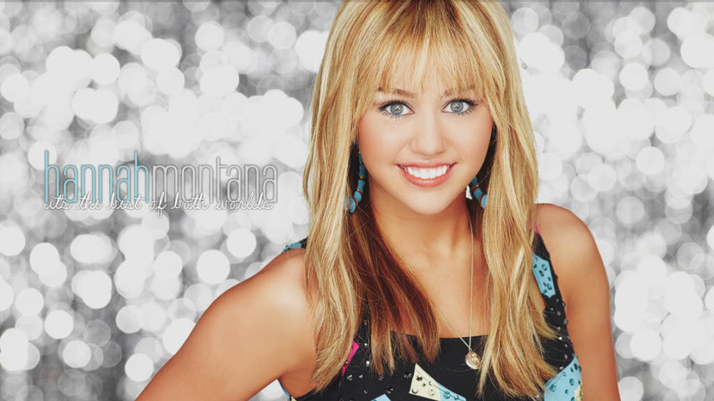 Hannah Montana, blonde woman, blue eyes, SD Desktop Wallpaper
