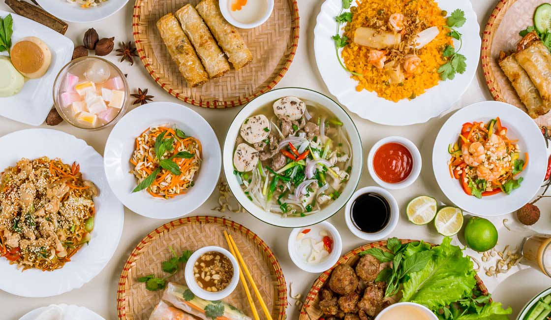 Hanoi, pho, spring rolls, SD Desktop Wallpaper