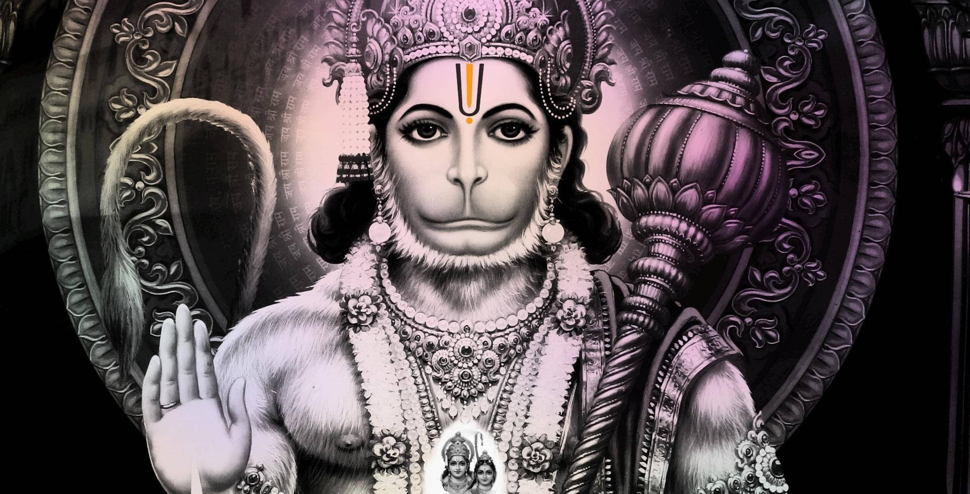 Hanuman, black and white, 4K HD, Full HD Desktop Wallpaper
