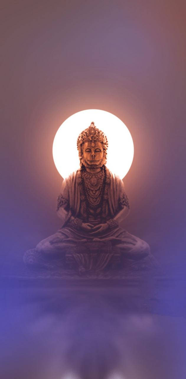 Sun Hanuman Art, monkey-faced Buddha, lotus pose, HD Phone Wallpaper