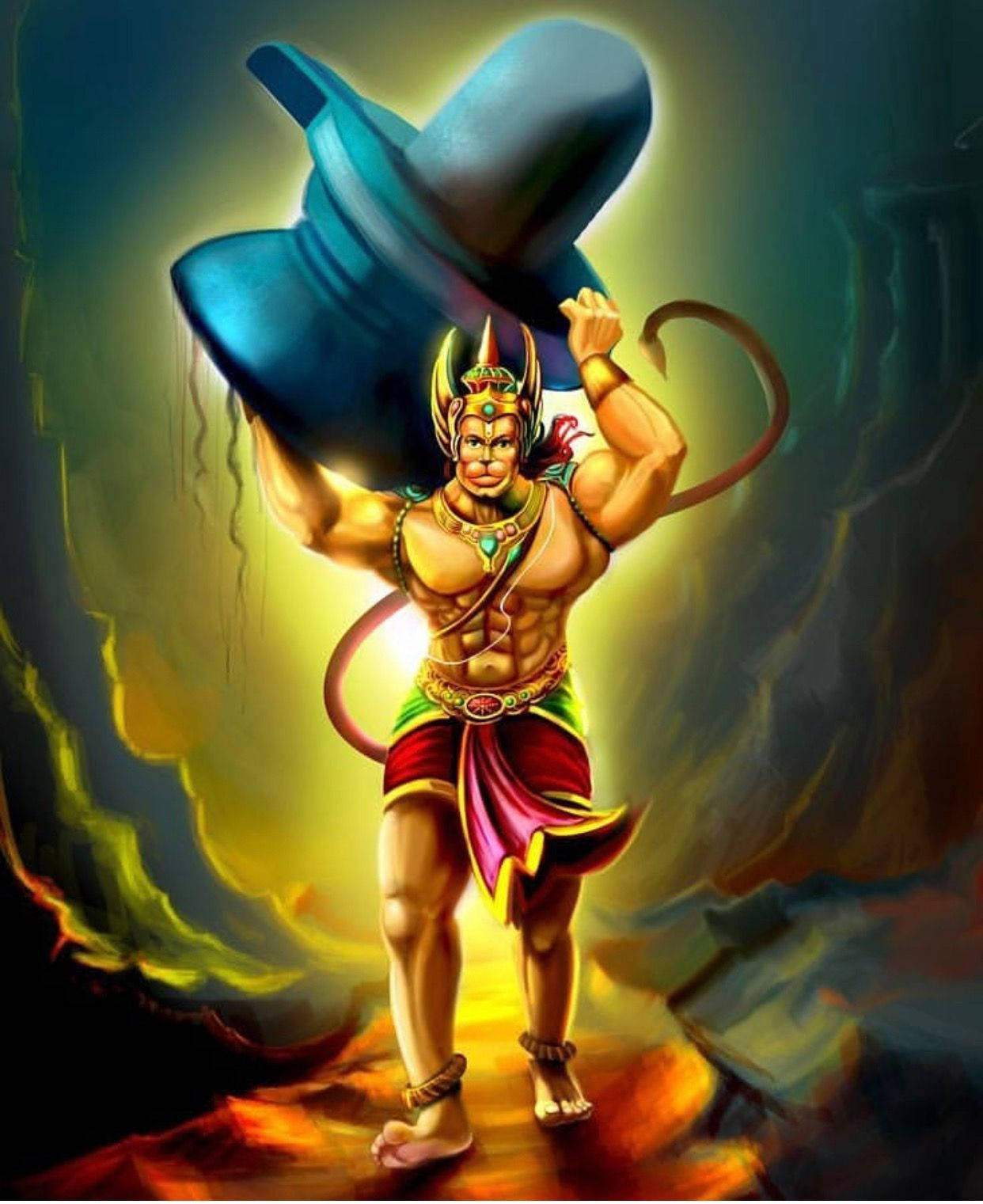 Hanuman, crown, tail, HD Phone Wallpaper