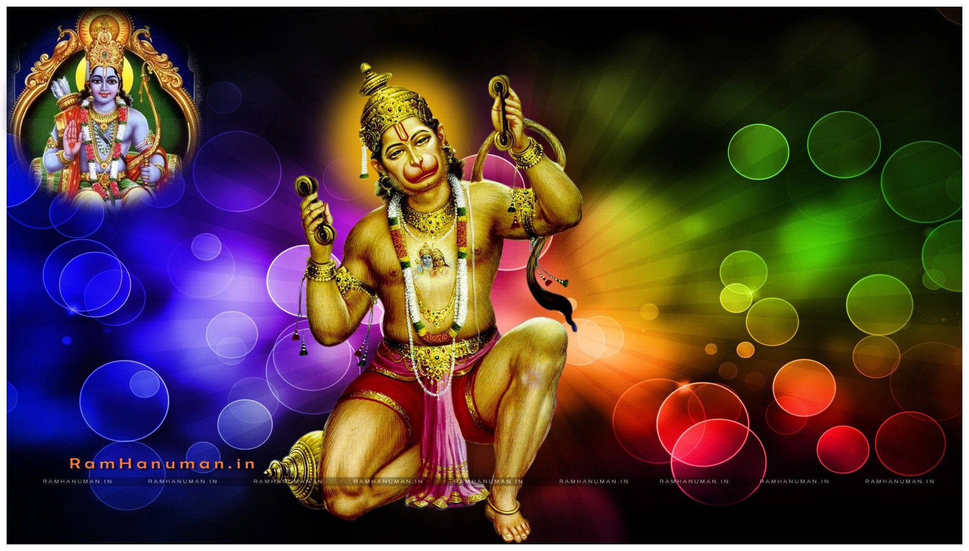 Hanuman Ji HD, colorful, vibrant digital illustration, HD Desktop Wallpaper