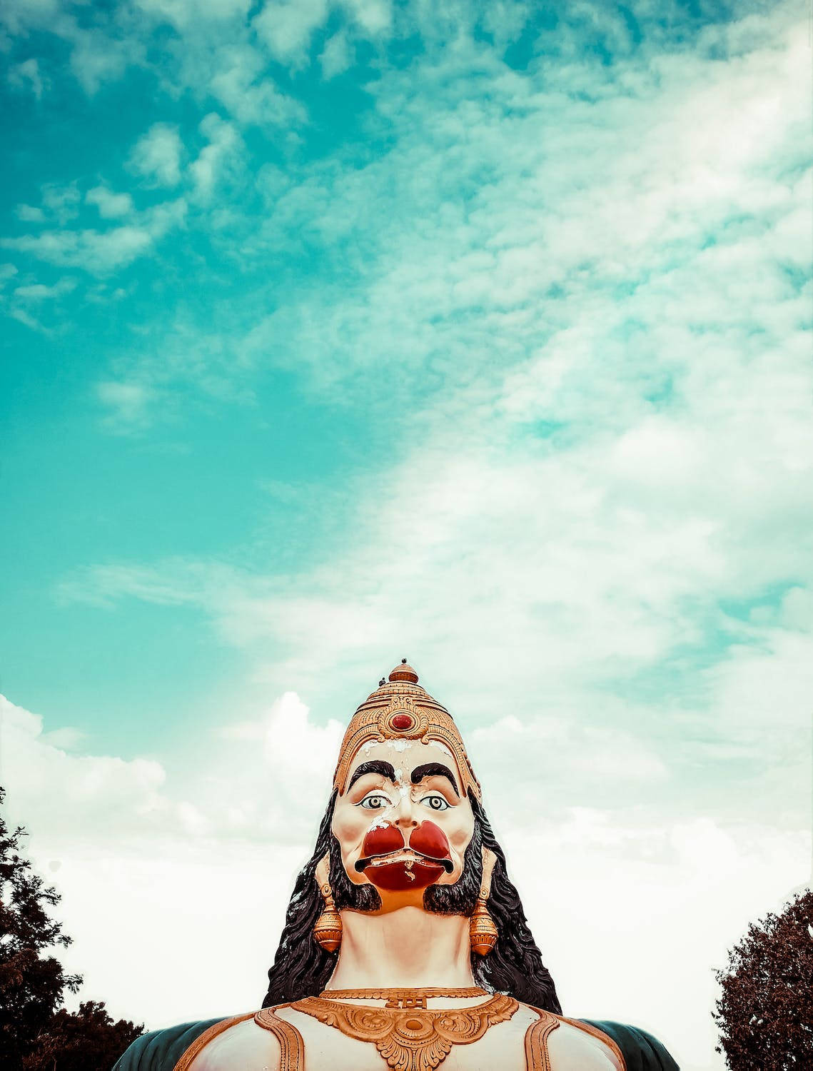 Hanuman, red nose, ornate crown, HD Phone Wallpaper
