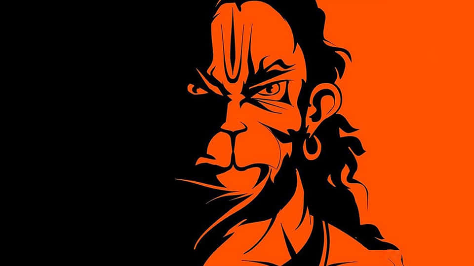 Hanuman, orange, black, SD Desktop Wallpaper