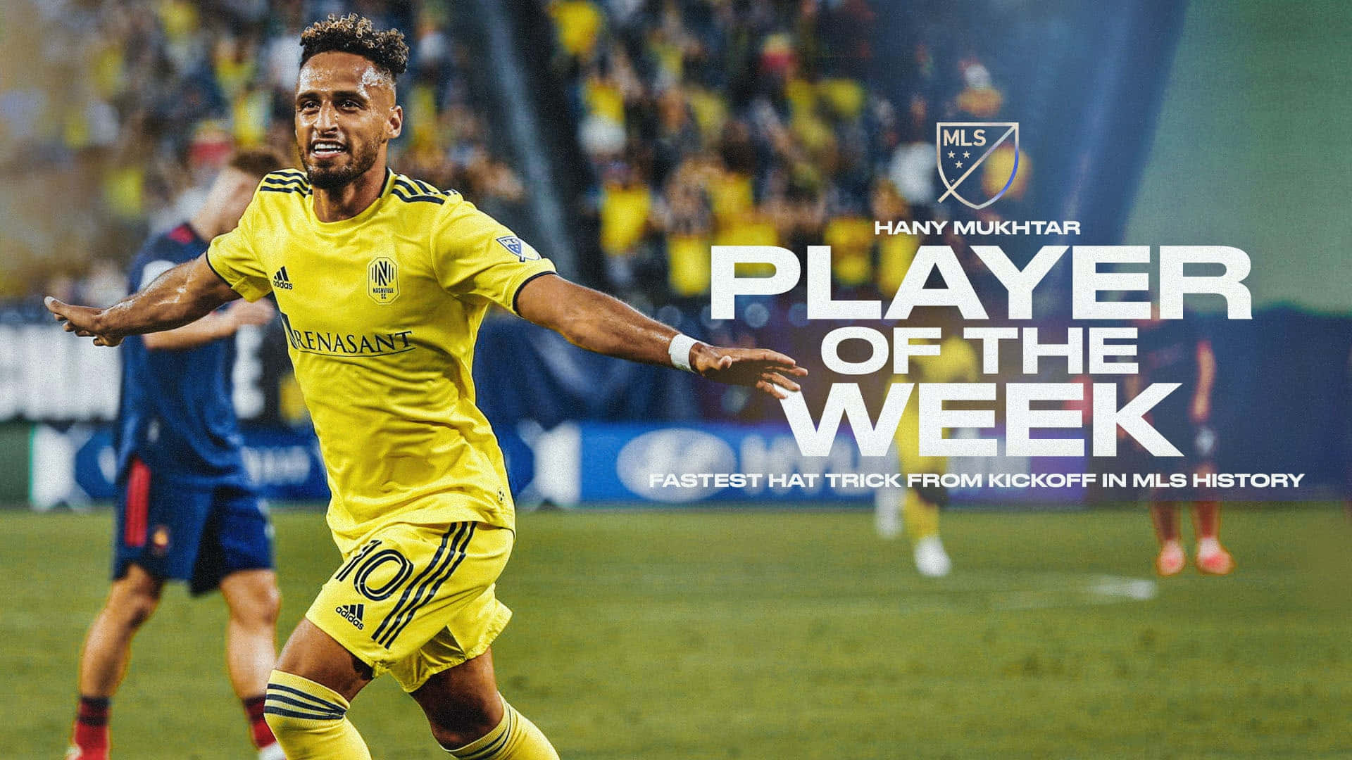 Hany Mukhtar, Player Of The Week, yellow uniform, Full HD Desktop Wallpaper
