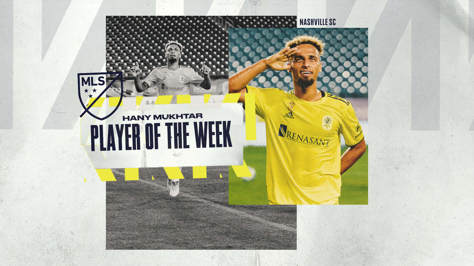 Hany Mukhtar, MLS Player of the Week 2020, vibrant yellow, Full HD Desktop Wallpaper