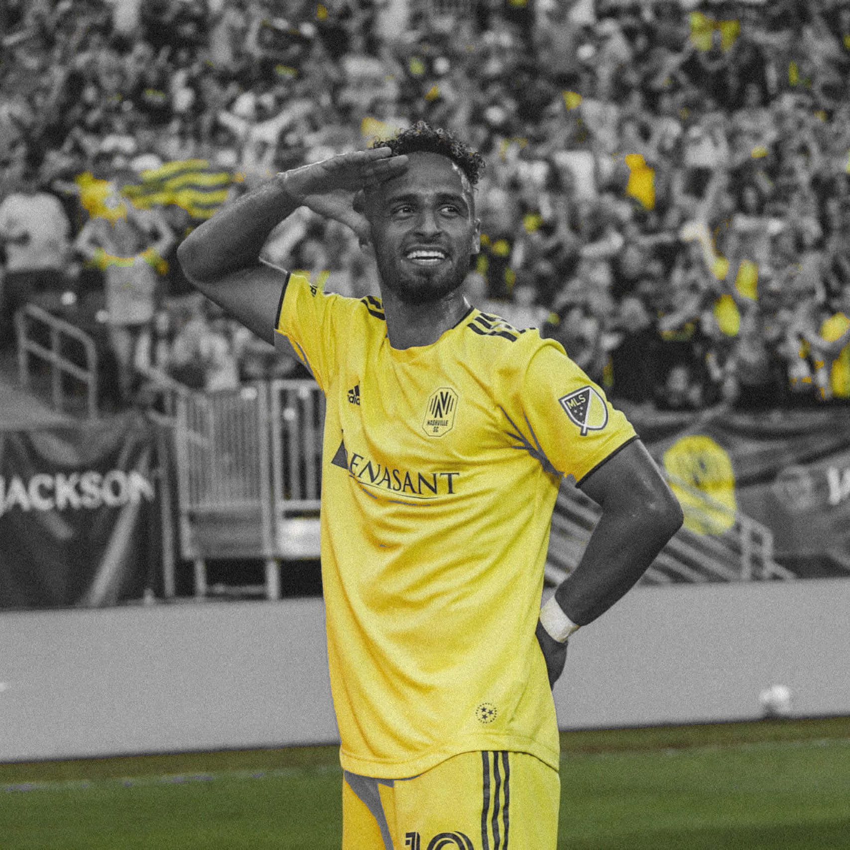 Hany Mukhtar, salute pose, fastest hat trick, HD Desktop Wallpaper