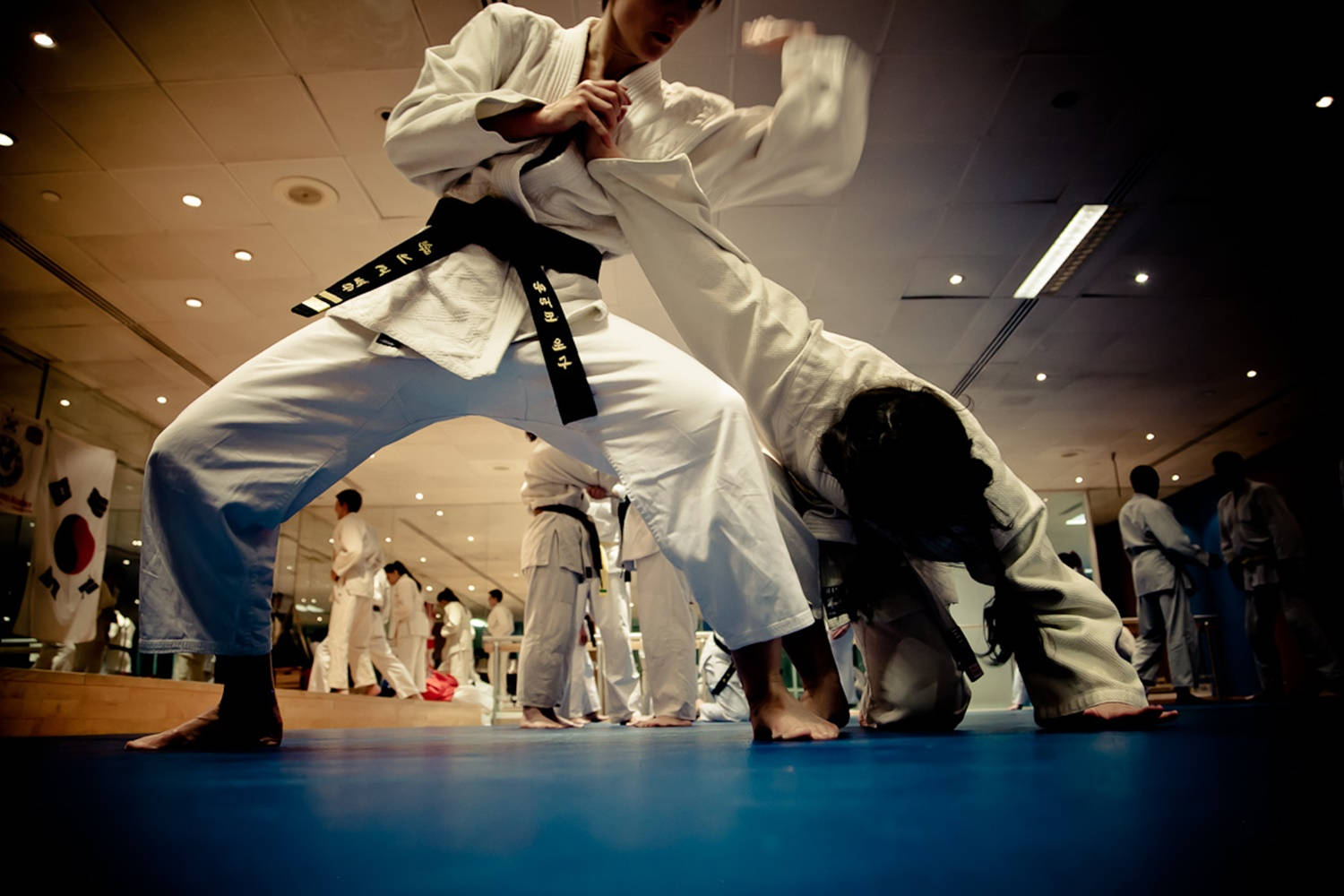 Hapkido, wrist lock, white gi, HD Desktop Wallpaper