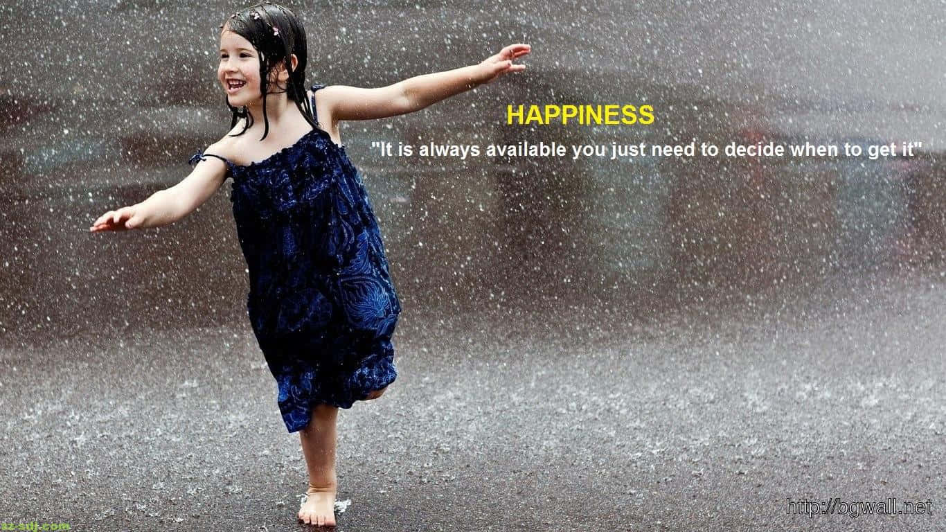 joyful little girl, dark blue dress, barefoot, HD Desktop Wallpaper