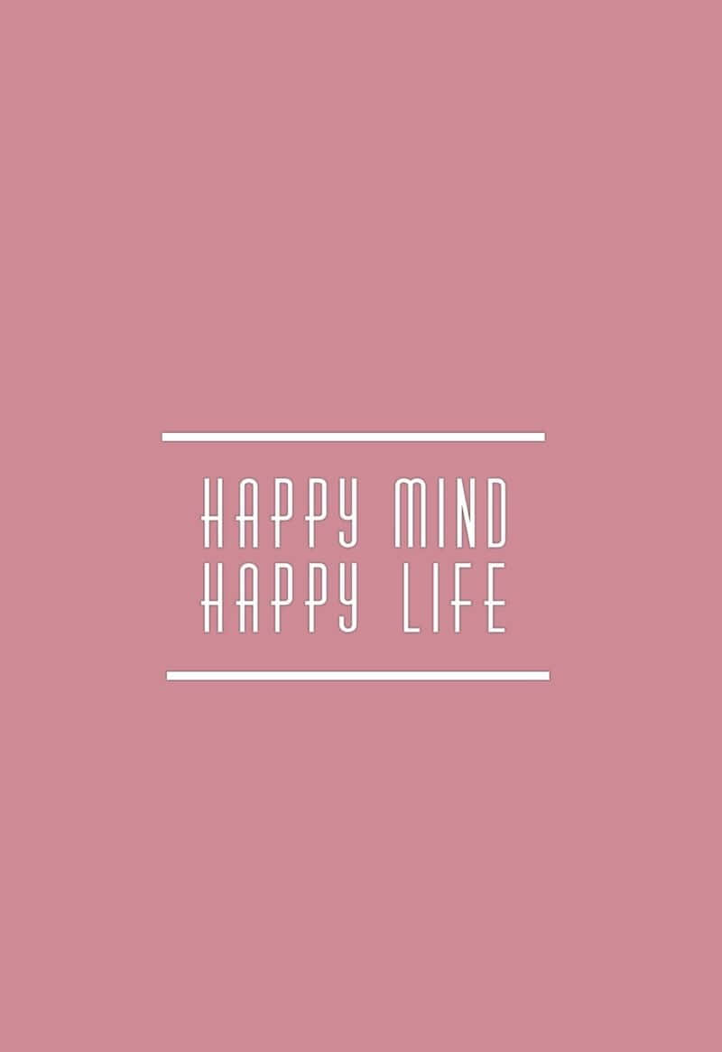 Minimalist, pink background, white text, SD Phone Wallpaper