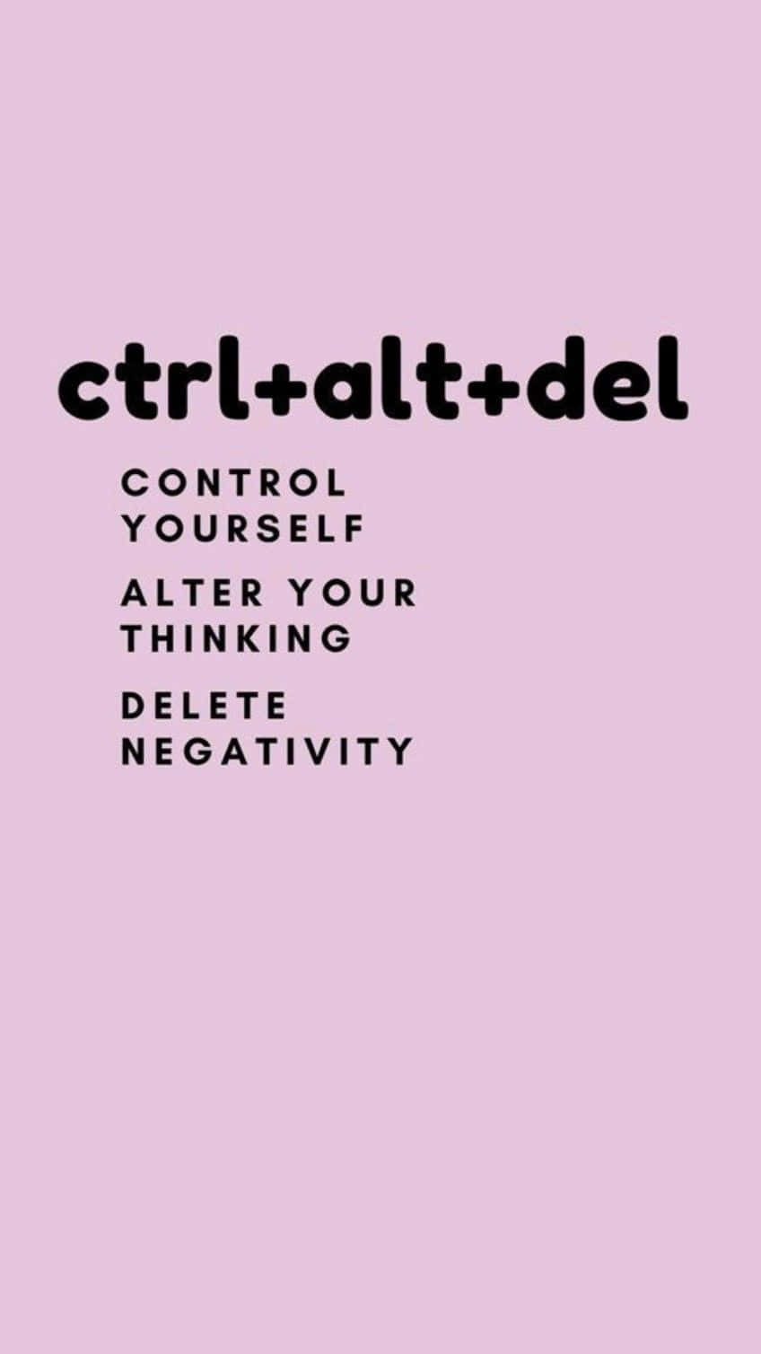 minimalist pink background, bold black text, ctrl+alt+del, HD Phone Wallpaper