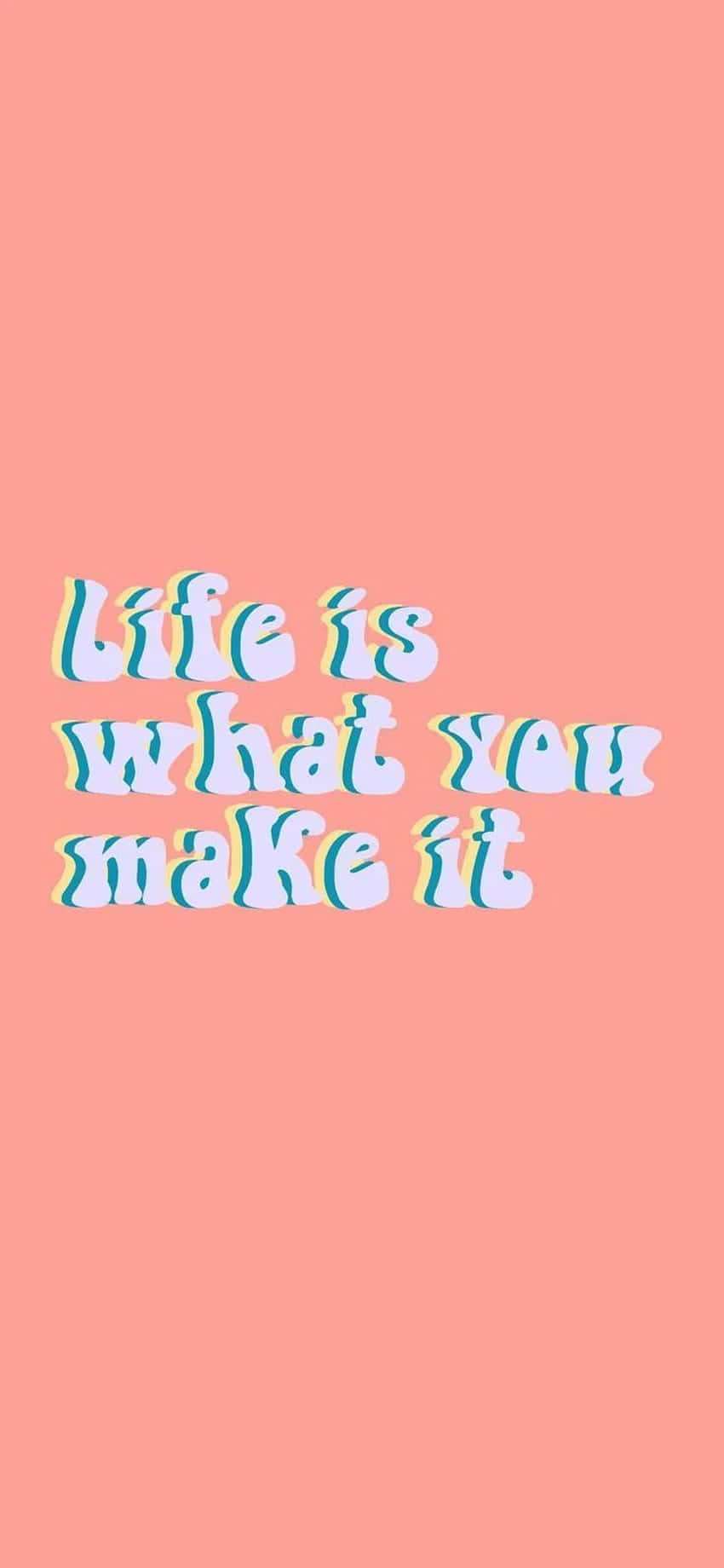pastel pink background, bold 3D-style text, soft blue and yellow, HD Phone Wallpaper