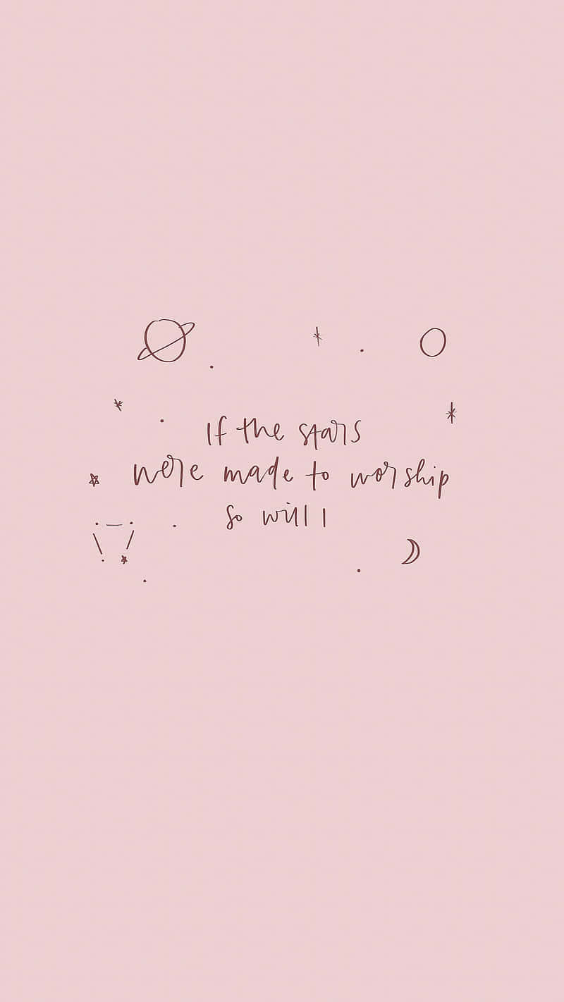 pastel pink, handwritten quote, celestial doodles, HD Phone Wallpaper