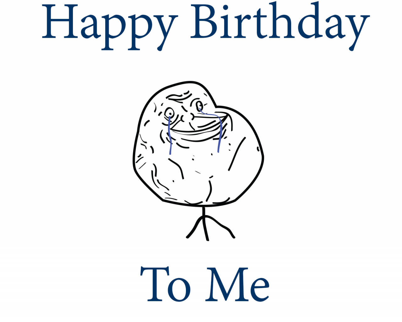 troll face, Happy Birthday To Me, tears of joy, HD Desktop Wallpaper
