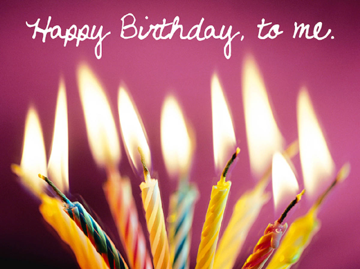 Happy Birthday To Me, candles, flickering flames, SD Desktop Wallpaper