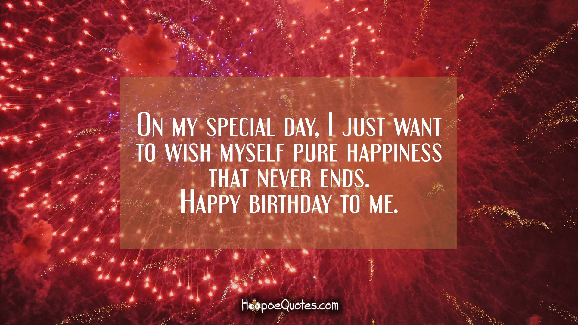 Happy Birthday To Me, vibrant red, fireworks display, Full HD Desktop Wallpaper