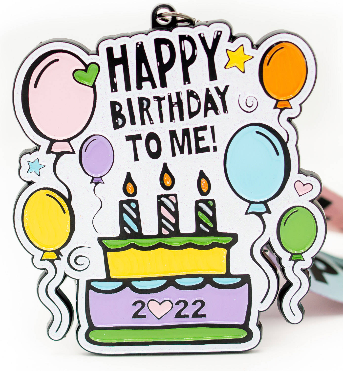 Happy Birthday To Me 2022, cake with candles, balloons, HD Phone Wallpaper