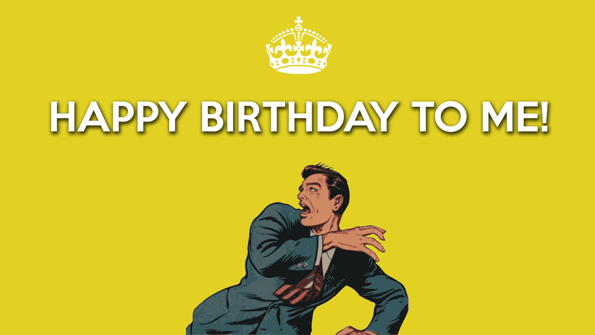 Happy Birthday To Me, yellow, suit, Full HD Desktop Wallpaper