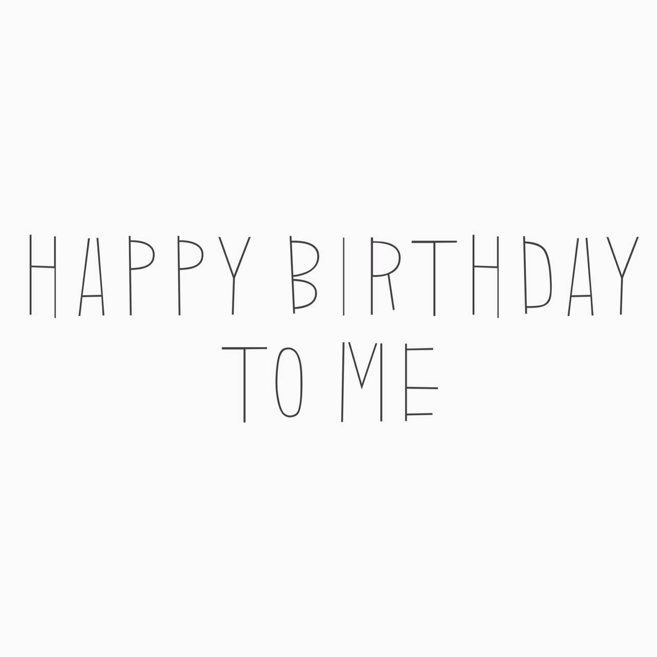 Happy Birthday To Me, white, black line text, HD Desktop Wallpaper
