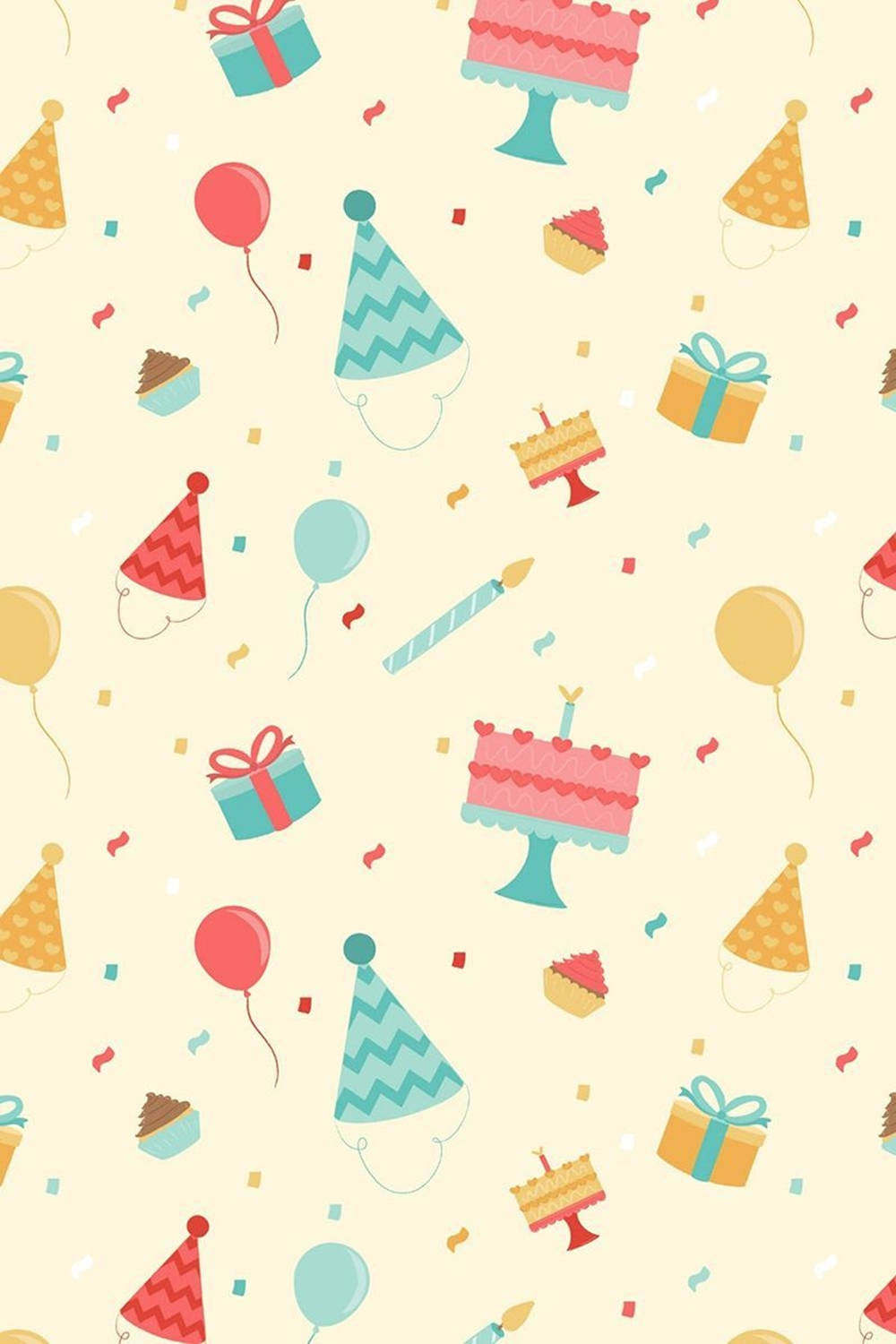 vintage aesthetic, happy birthday, birthday hats, HD Phone Wallpaper