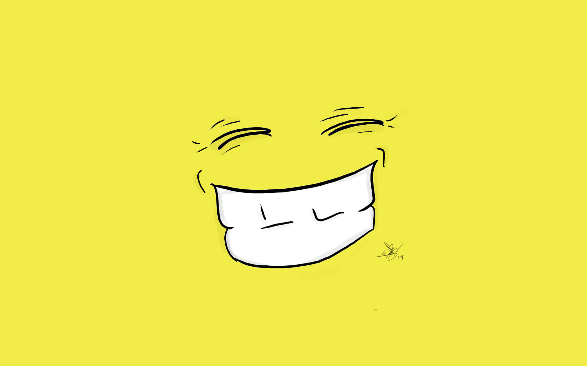 Happy Desktop, smiling face, closed eyes, Full HD Desktop Wallpaper