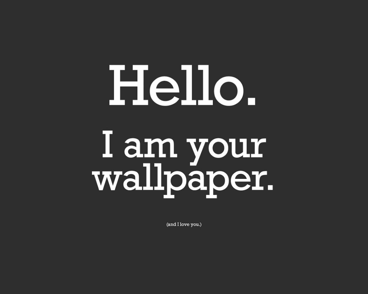 Hello Funny Desktop, white text, dark gray background, HD Desktop Wallpaper