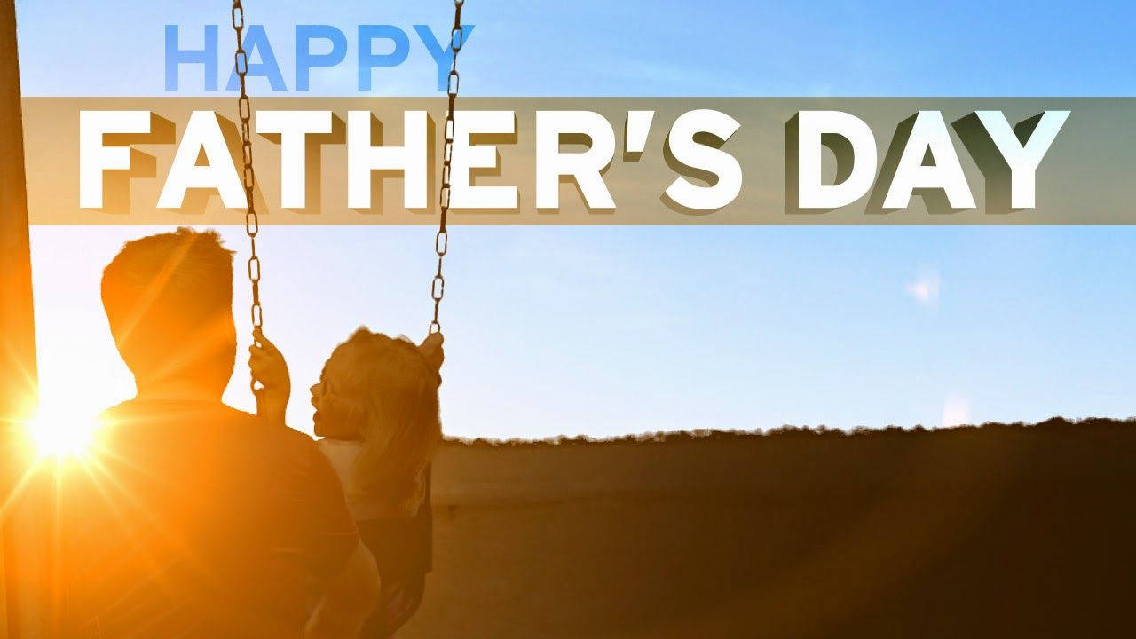 Father's Day, swing ride, sunset, HD Desktop Wallpaper