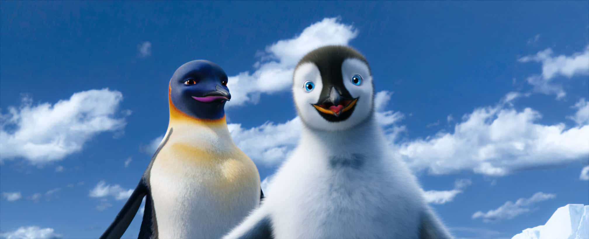 Happy Feet Two, penguins, bright blue eyes, Full HD Desktop Wallpaper