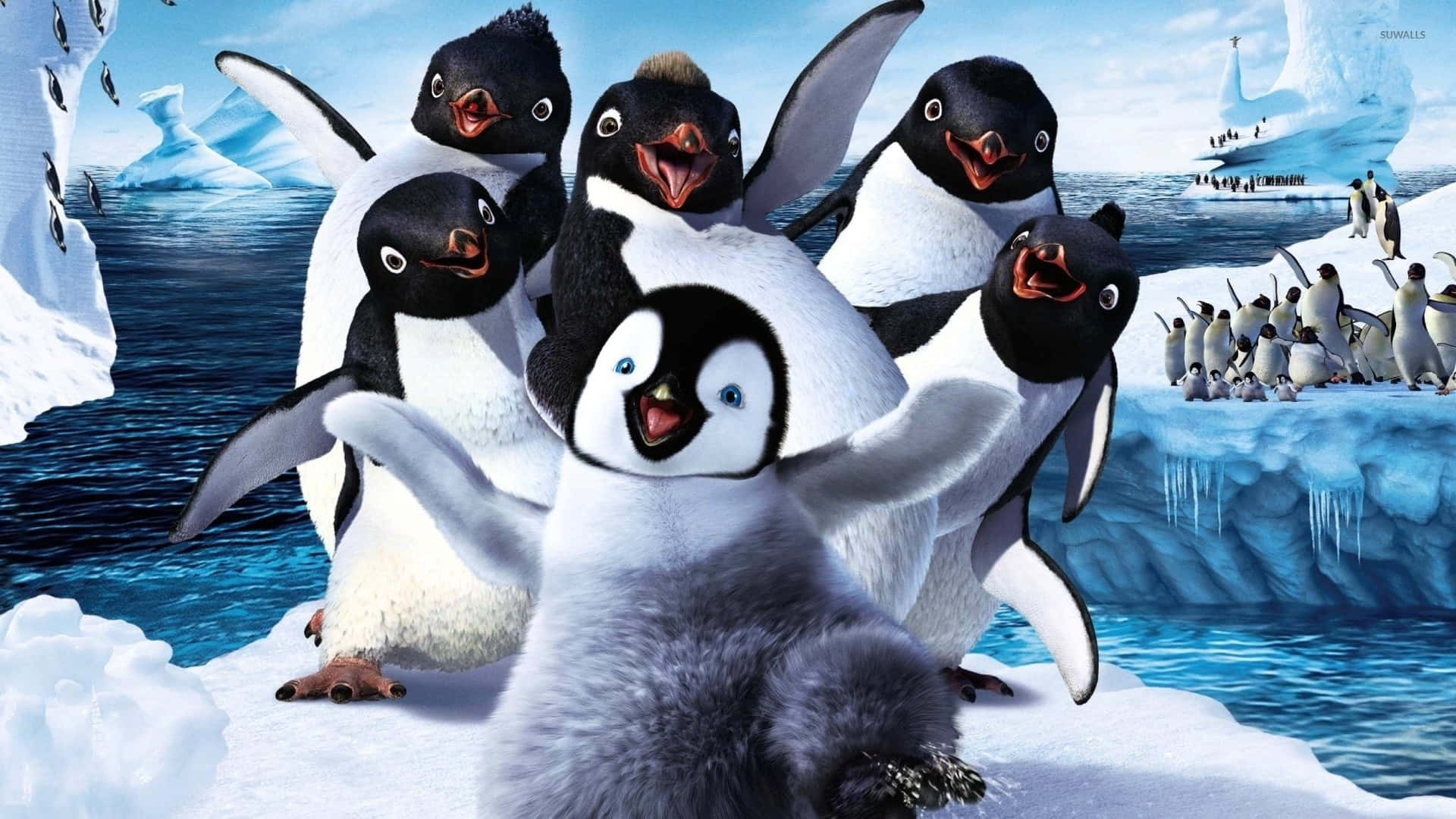 Happy Feet Two, penguins, icy terrain, Full HD Desktop Wallpaper