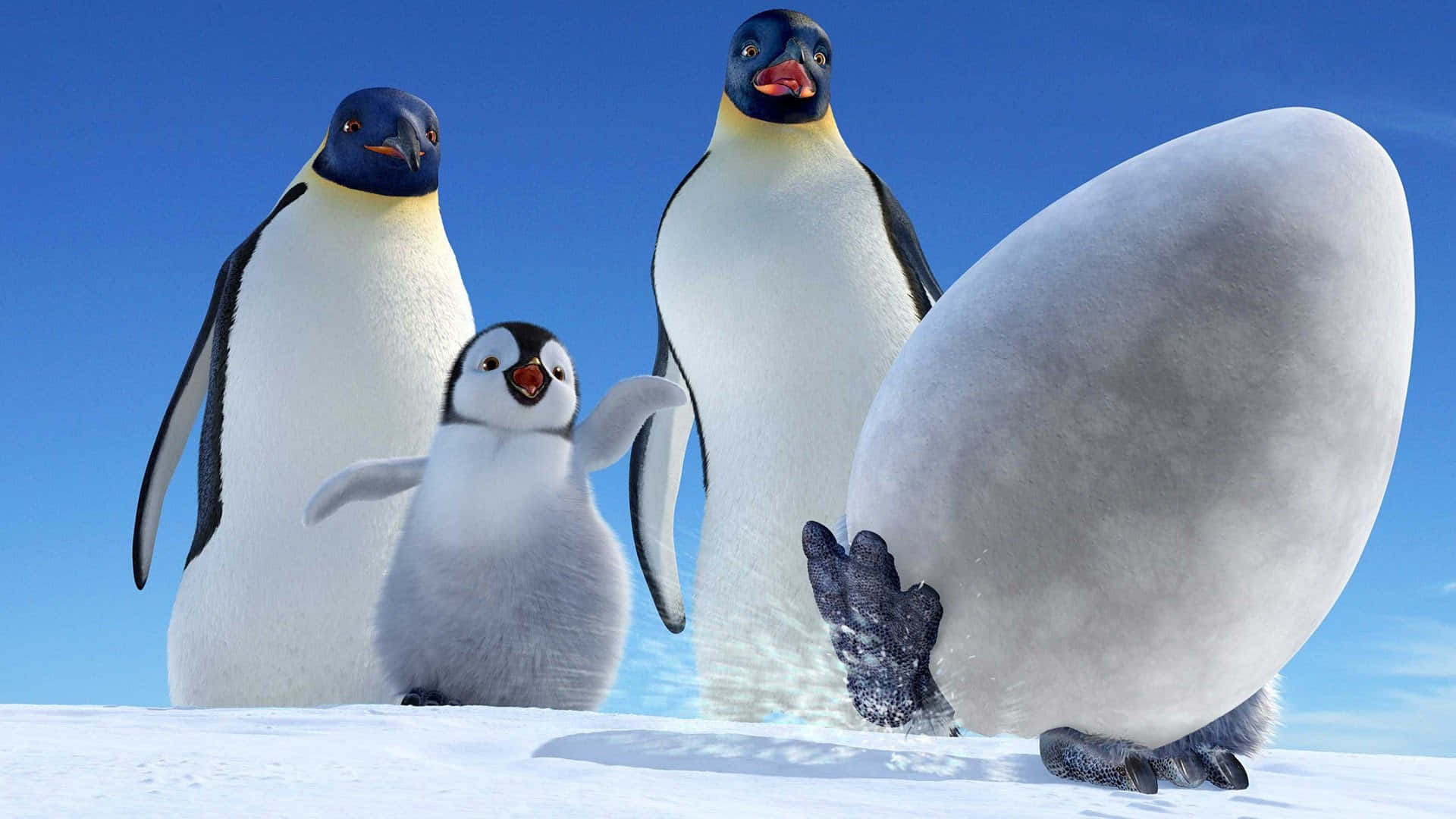 Happy Feet Two, egg, penguin, Full HD Desktop Wallpaper