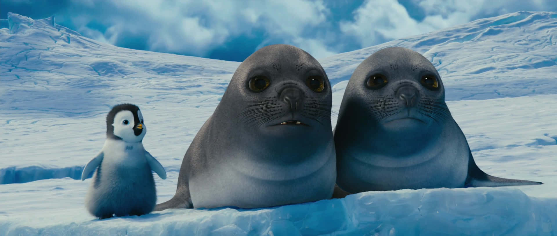 Happy Feet Two, seals, penguin, Full HD Desktop Wallpaper