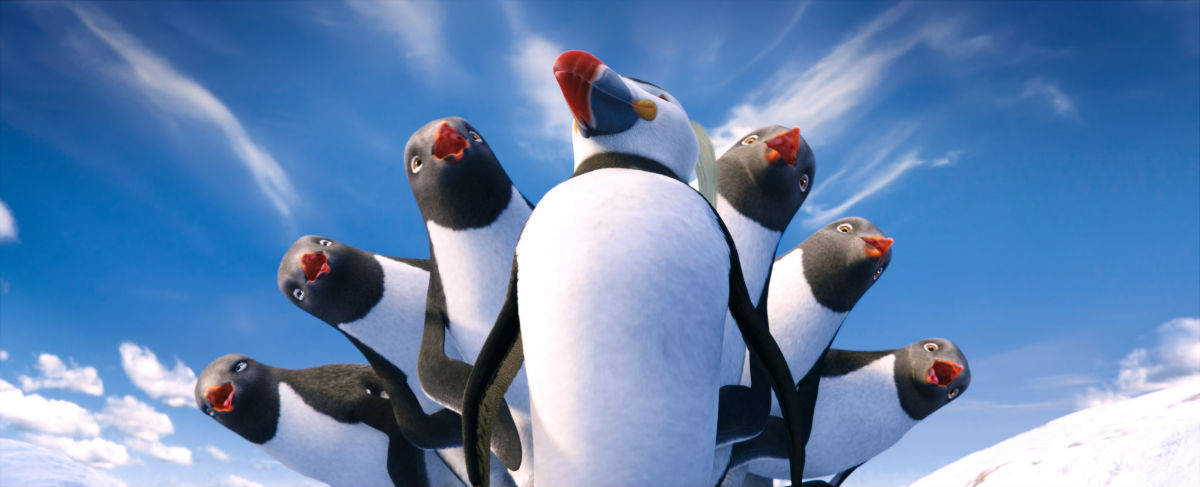 Happy Feet, penguins, red beaks, SD Desktop Wallpaper