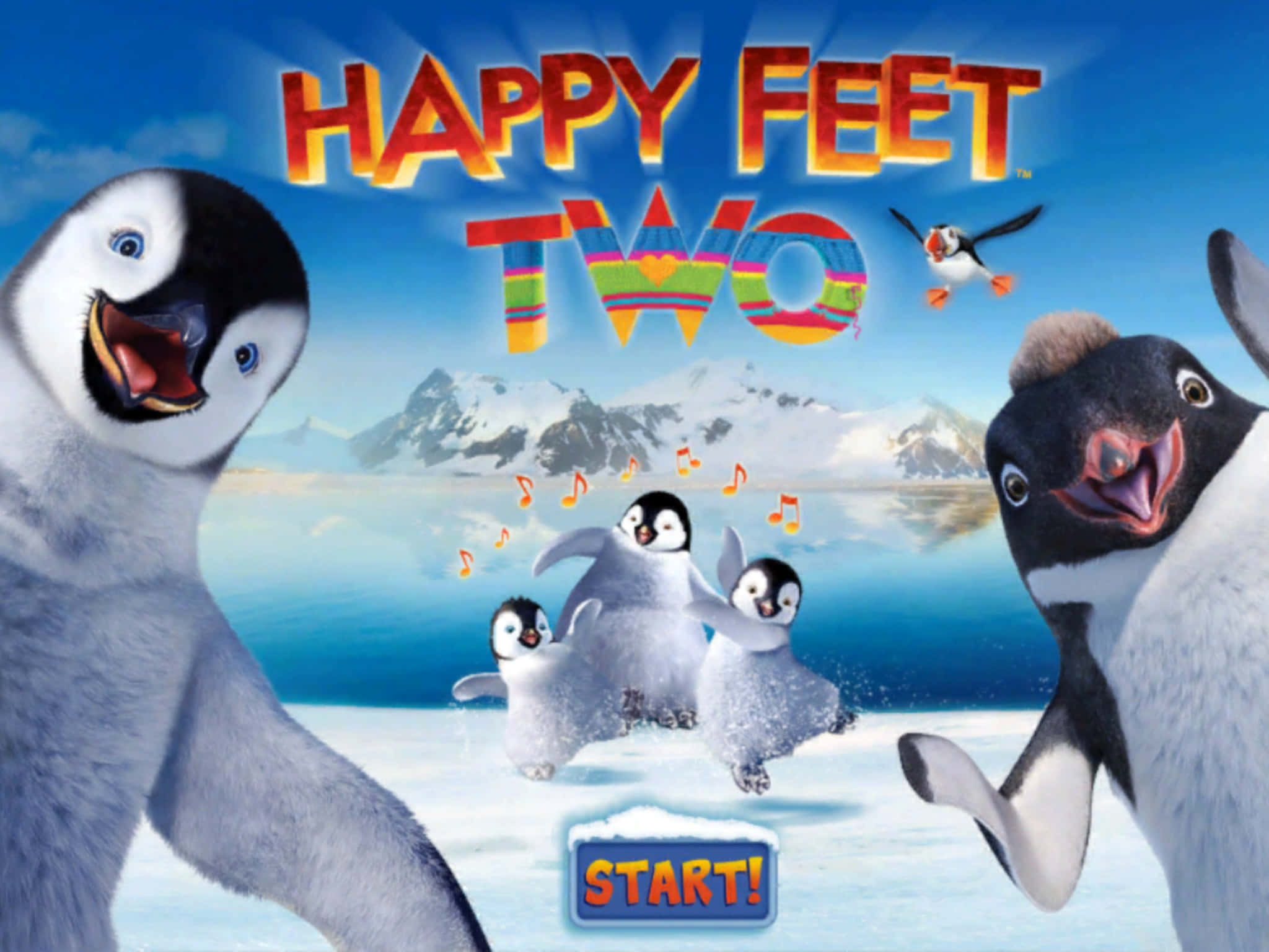 Happy Feet Two, penguins, snowy Antarctic ice, Full HD Desktop Wallpaper