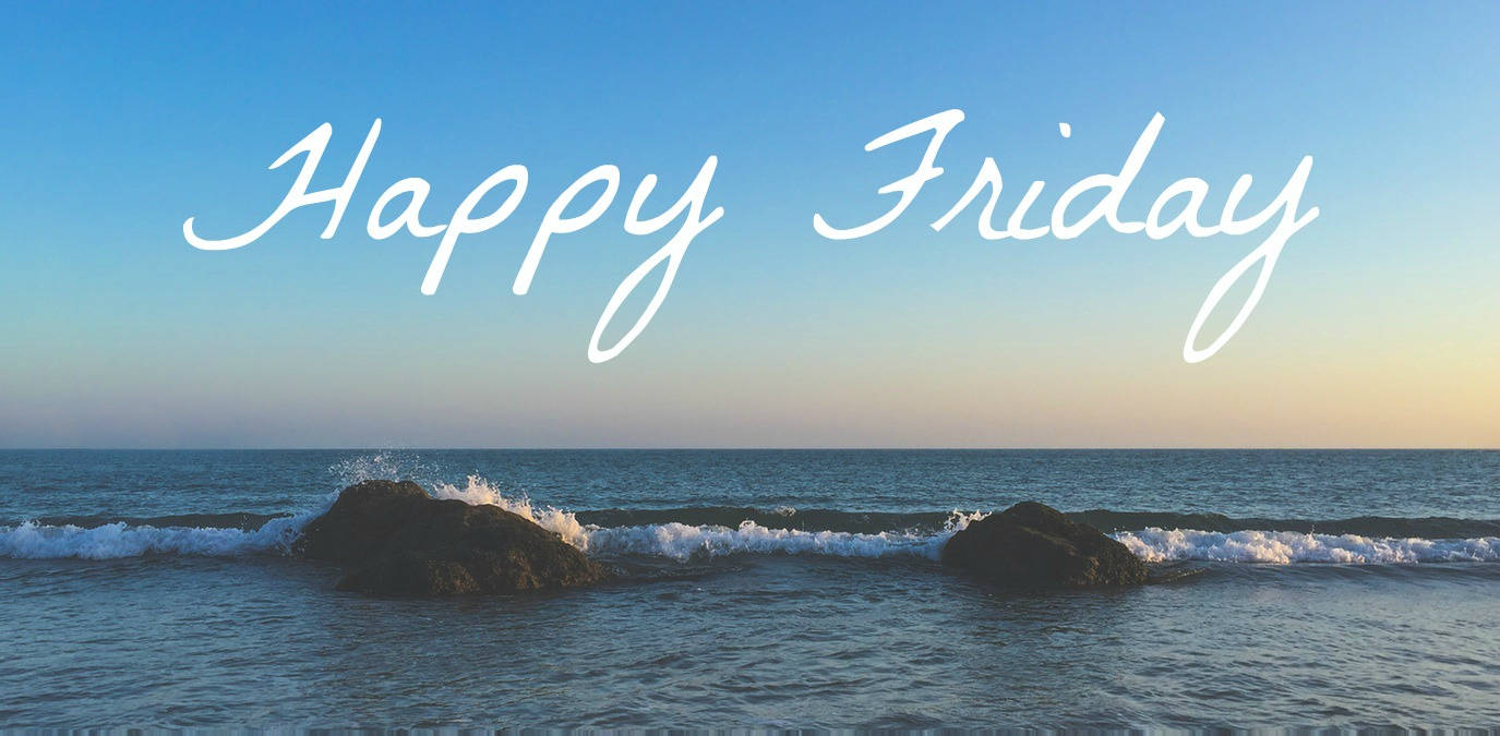 Happy Friday Seashore, Ocean waves, dark rocks, HD Desktop Wallpaper