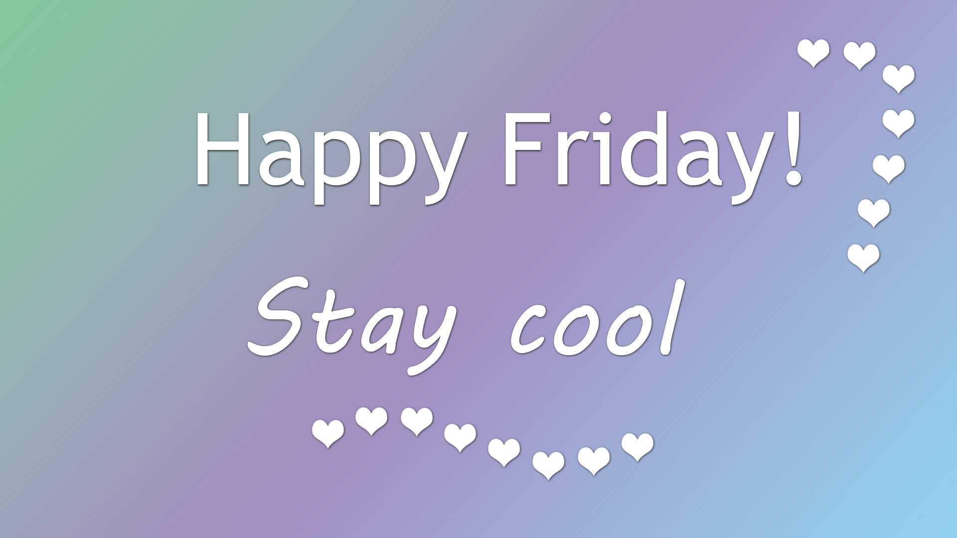 Happy Friday, white text, gradient background, Full HD Desktop Wallpaper