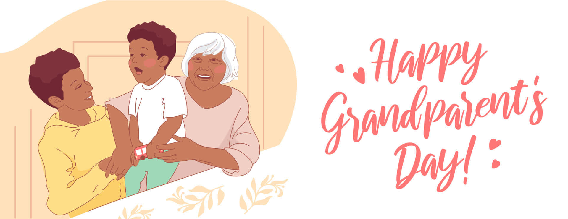 Grandparents Day, grandmother, grandchildren, Full HD Desktop Wallpaper
