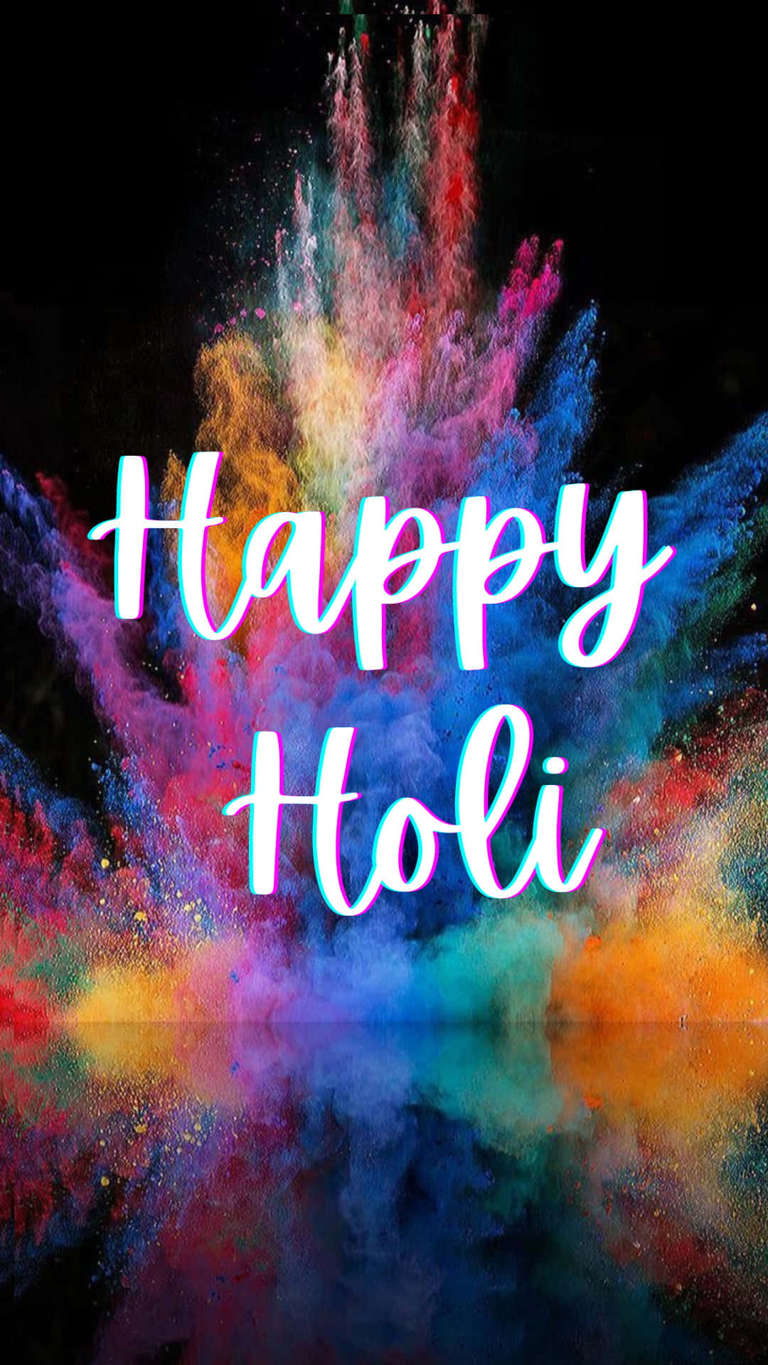 Happy Holi, Holi, black background, Full HD Phone Wallpaper