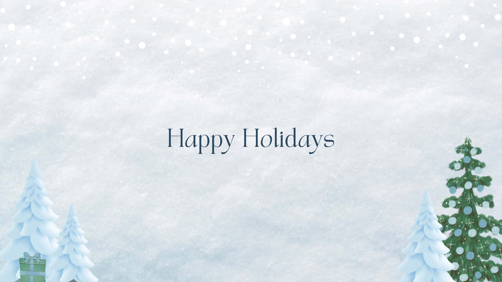 snowy trees, frosted pine trees, decorated tree, HD Desktop Wallpaper