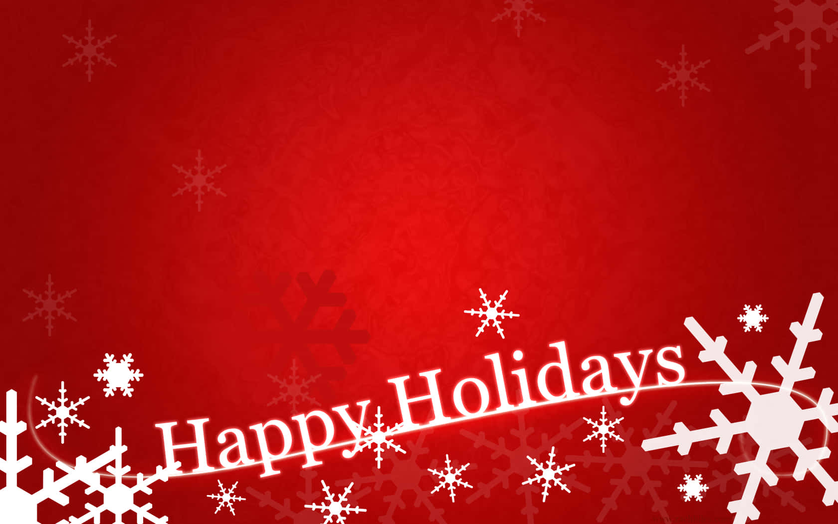 Happy Holidays Desktop, Vibrant red, white snowflakes, HD Desktop Wallpaper