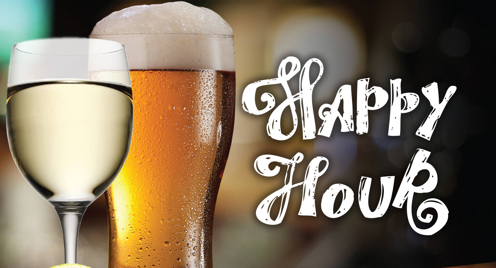 Happy Hour, beer, frothy head, Full HD Desktop Wallpaper