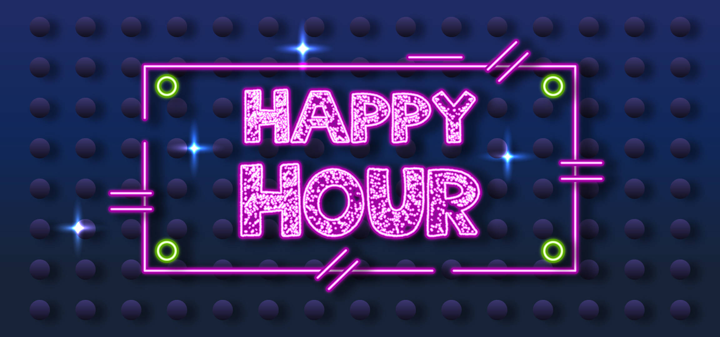Pink Glitter Happy Hour, neon pink, green, Full HD Desktop Wallpaper