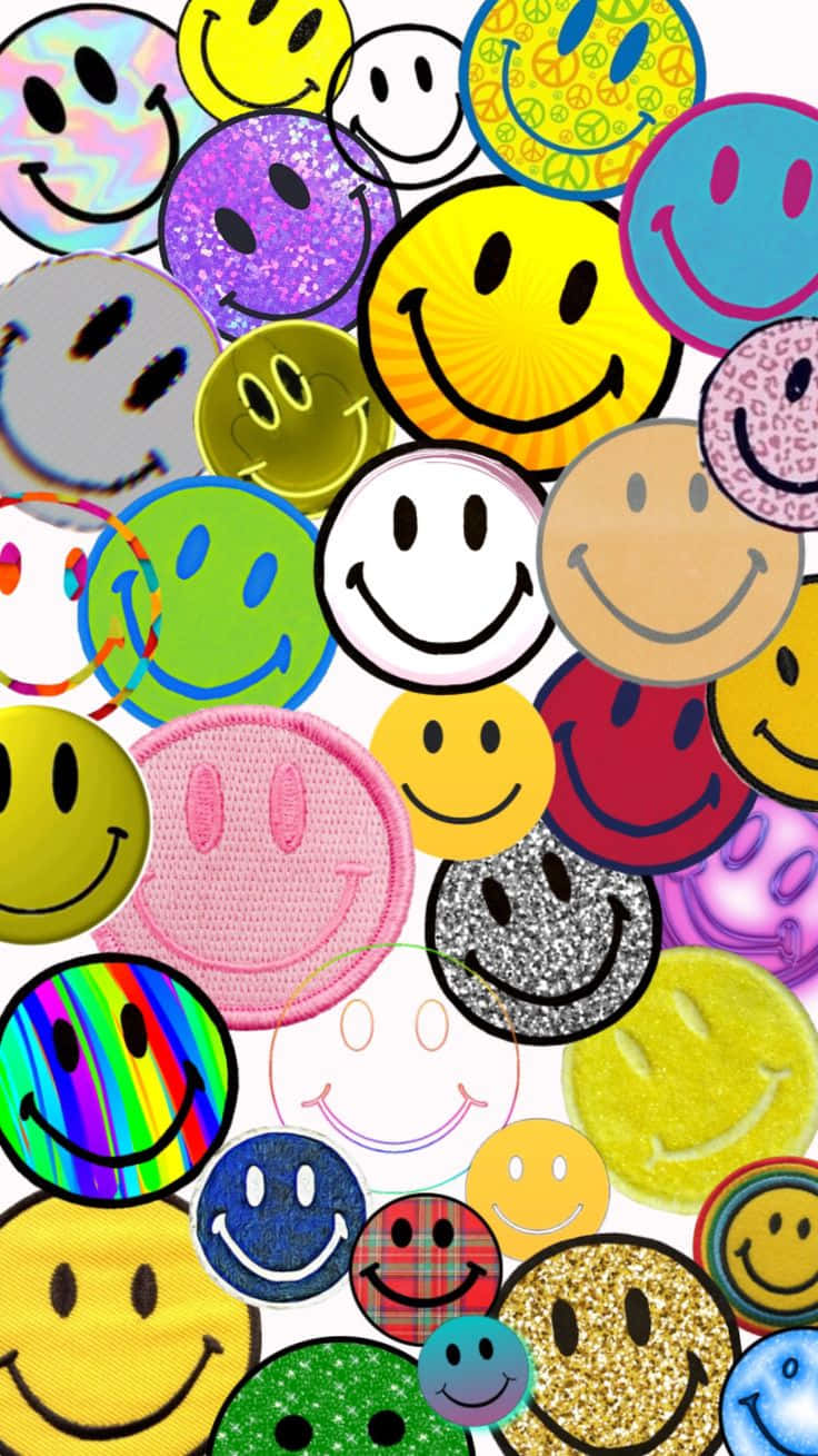 iPhone, smiley faces, glittery fabric patches, HD Phone Wallpaper