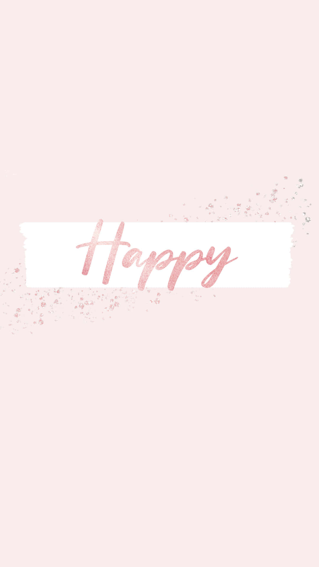 Happy iPhone, pink background, rose gold cursive, Full HD Phone Wallpaper