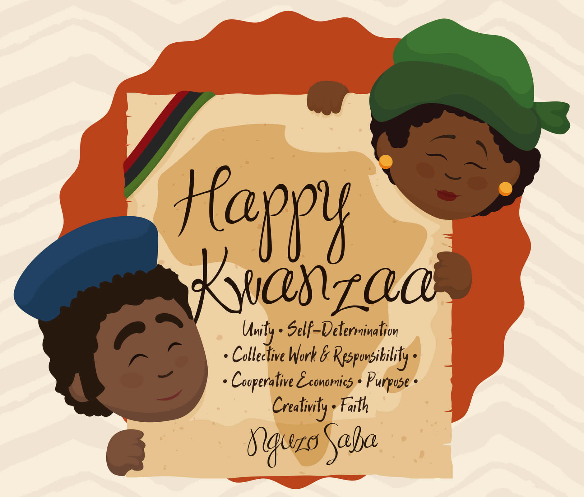 Kwanzaa, seven principles, Swahili phrase Nguzo Saba, HD Desktop Wallpaper