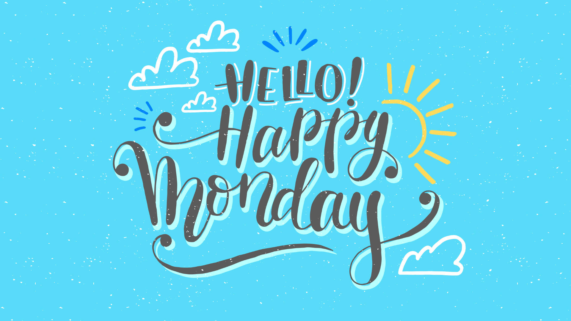 Happy Monday, sun, clouds, Full HD Desktop Wallpaper