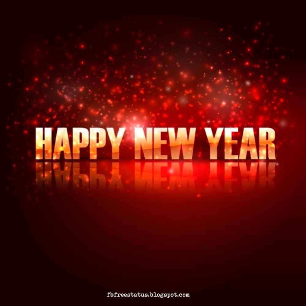Happy New Year 2020, golden glowing text, sparkling red background, SD Desktop Wallpaper