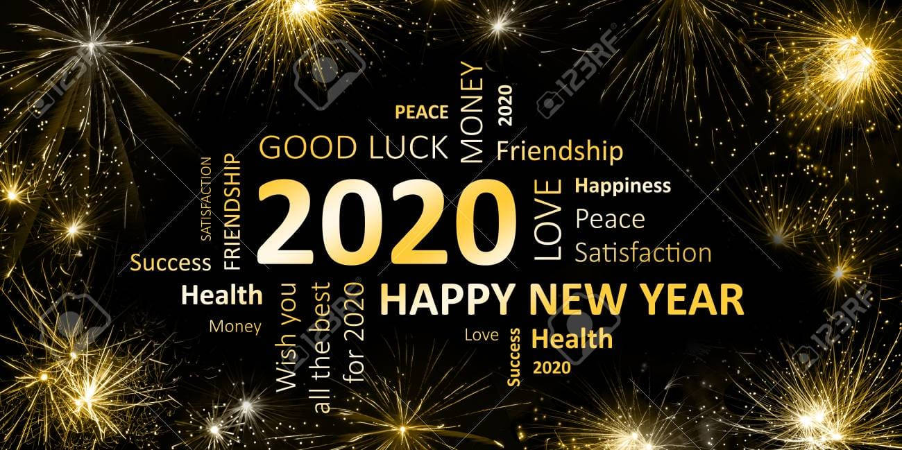 2020, HAPPY NEW YEAR, GOOD LUCK, HD Desktop Wallpaper