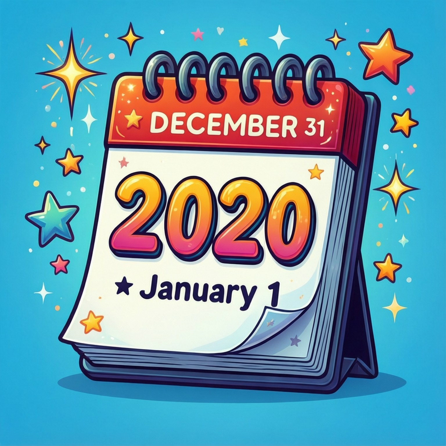 calendar flip, December 31 2020, January 1, HD Desktop Wallpaper