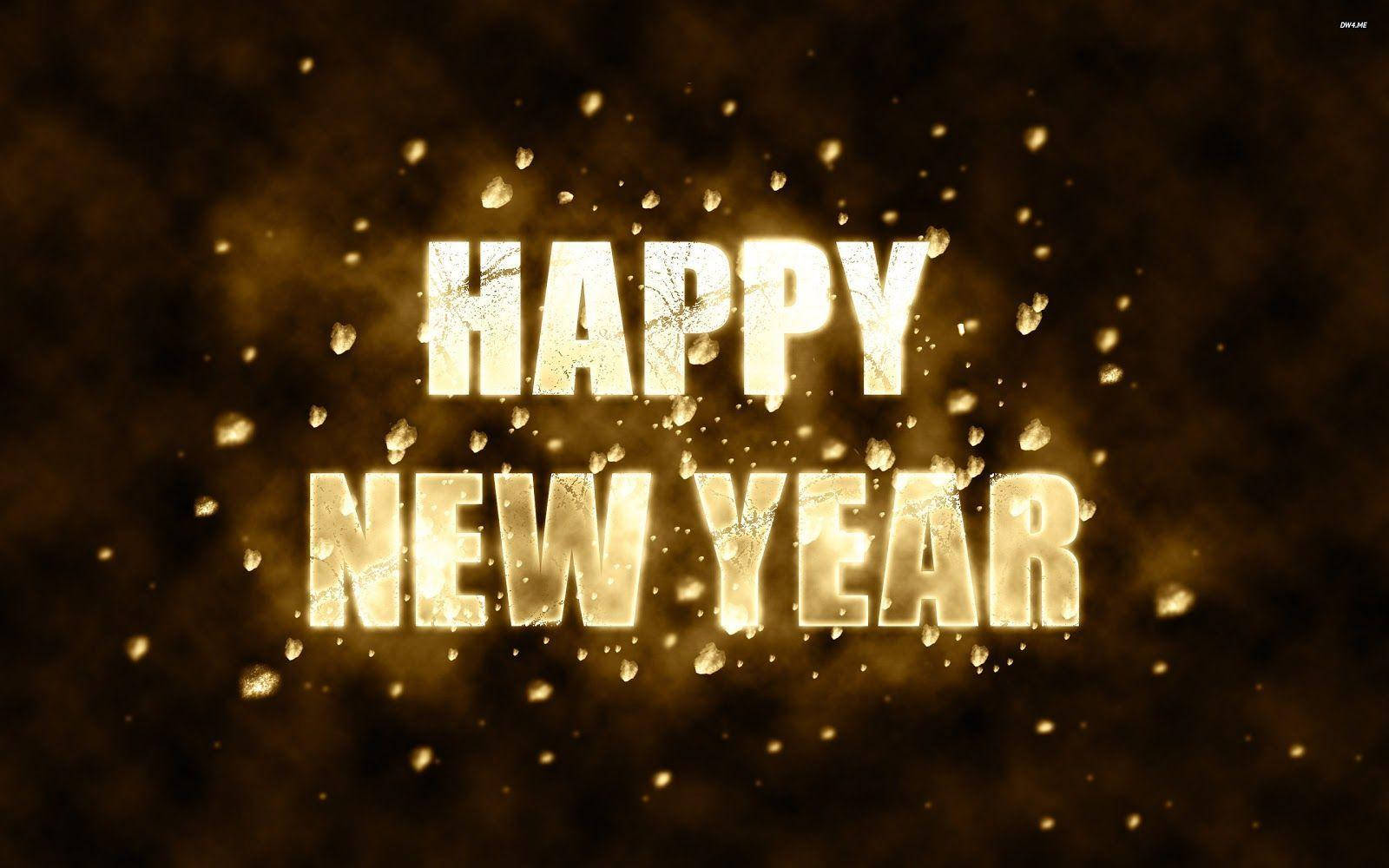HAPPY NEW YEAR 2021, golden, sparkling particles, HD Desktop Wallpaper